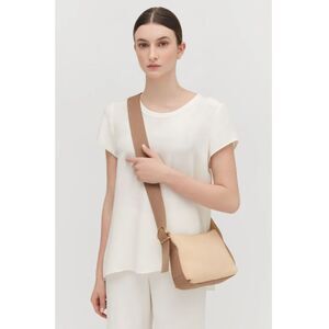 Cuyana Sling Bag Butter Recycled Convertible Crossbody (Faded Stains)